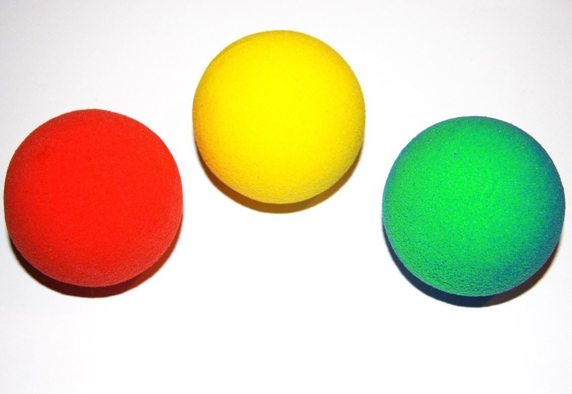 Balles mousses Super Soft rouge, vert ou jaune - Boutique de Magie de la  Côte